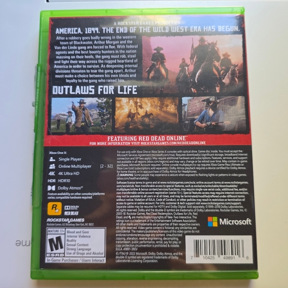 Rockstar Games presents red dead redemption 2 for Xbox One video game 3oz Ex - Picture 3 of 3
